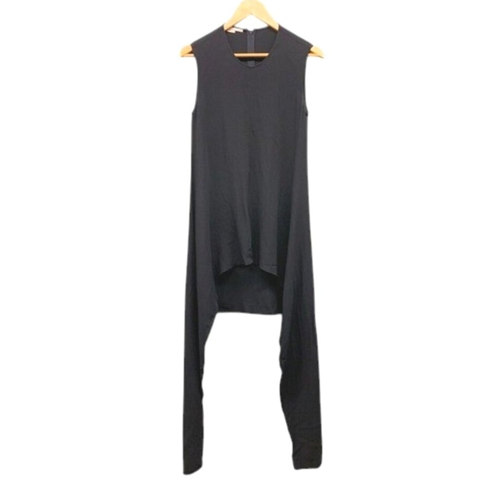 Stella McCartney Asymmetric High Low Tunic Top Womens Size 6 Black Avant Garde